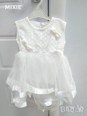 Нова бяла детска рокля, снимка 1
