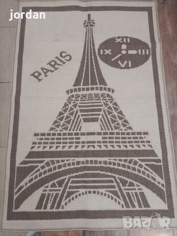 Килимче Айфеловата кула Париж 125×80 см., снимка 1 - Килими - 39829582