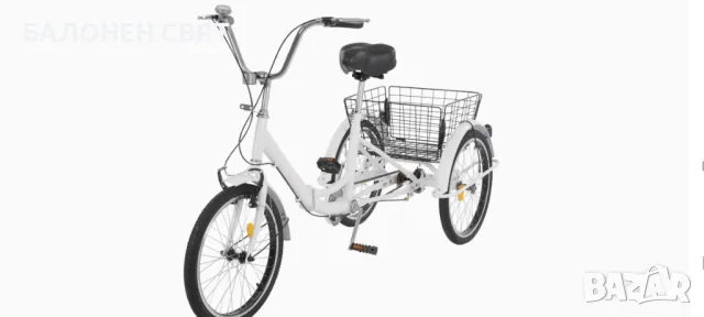 20 цола Велотриколка Сгъваемо колело с 3 гуми, снимка 12 - Велосипеди - 47670449