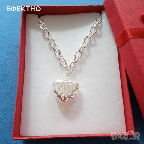 Дамско сребърно колие/ ланец/ комплект/ гривна. Различни модели., снимка 4 - Бижутерийни комплекти - 14607481