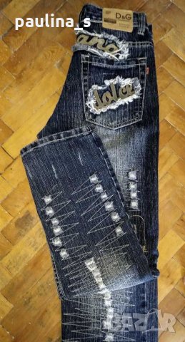 Дизайнерски дънки  "Dolce & Gabbana" - оригинал Уникални!, снимка 6 - Дънки - 29545403