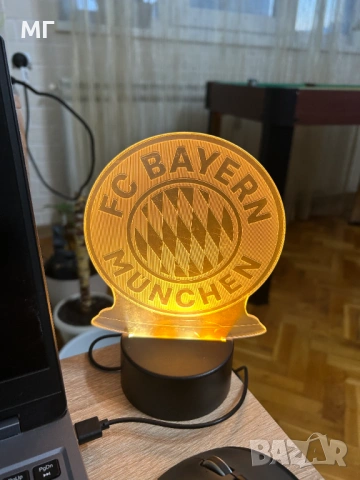 Декоративна/нощна лампа BAYERN Munhen, снимка 3 - Настолни лампи - 54160093