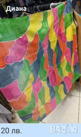 Дамски шалове-рисувана коприна, снимка 8 - Шалове - 49104104