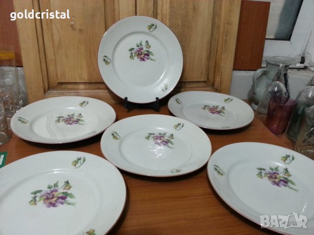 Стар български порцелан чинии за основно , снимка 3 - Антикварни и старинни предмети - 39665455