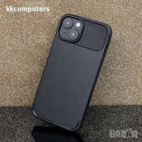 Кейс bSmart Carbon Auto Focus за iPhone 17 Pro Max (6.9), черен и Протектор, снимка 4 - Калъфи, кейсове - 54157684