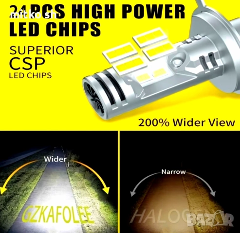 H4 Led автомобилни крушки, снимка 2 - Аксесоари и консумативи - 52892842