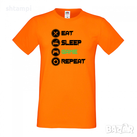 Мъжка тениска Game 1,Eat,Sleep,Game,Anime,Repeat,Ядене,Спане,Геймс,Подарък,Повторение,Празник,Игри, снимка 7 - Тениски - 36419029