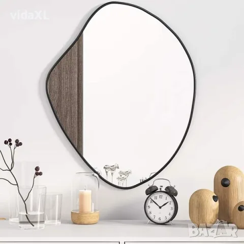 vidaXL Стенно огледало черно 60x50 см（SKU: 348253）, снимка 2 - Огледала - 56135557
