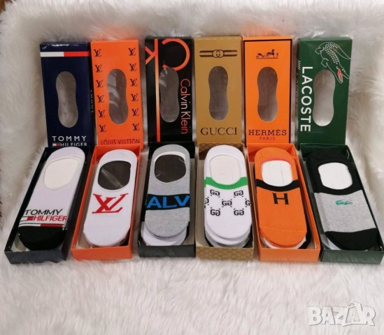 чорапи в кутия HERMES calvin klein lacoste tommy hilfiger