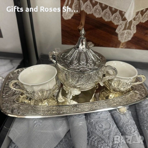 Сет за кафе със сребърно покритие, снимка 1