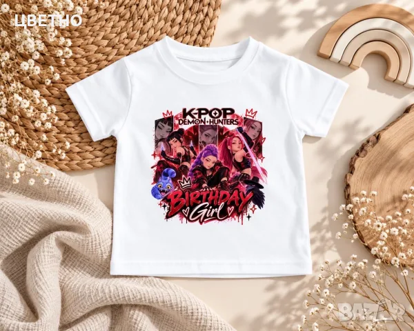 Детски памучни тениски K-Pop Demon Huntrix, снимка 6 - Детски тениски и потници - 56110715
