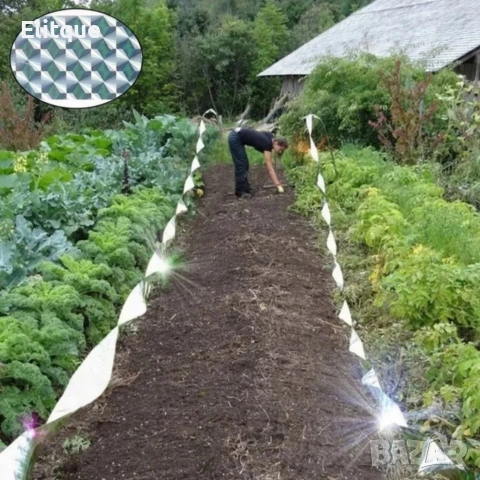 Холограмна лента против птици 50 м (4.5 см), снимка 5 - Други стоки за дома - 54219555