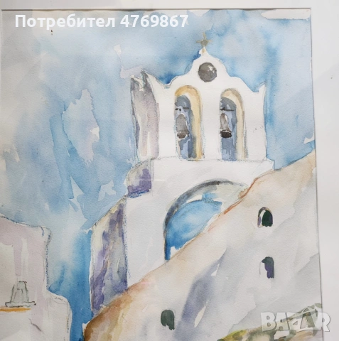 Картина Санторини, снимка 2 - Картини - 54035788