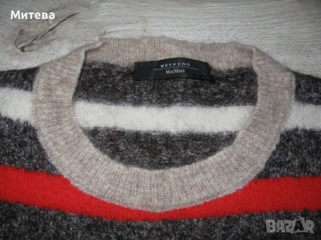 Weekend Max Mara дамски вълнен пуловер Л размер, снимка 2 - Блузи с дълъг ръкав и пуловери - 52674834