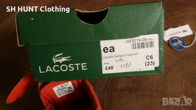 LACOSTE Carnaby Evo5 размер EUR 23 детски обувки 52-13-S, снимка 16 - Детски маратонки - 53047316