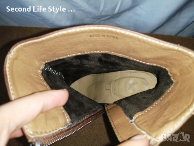 №36 Bata дамски боти естествена кожа, снимка 13 - Дамски боти - 53338541