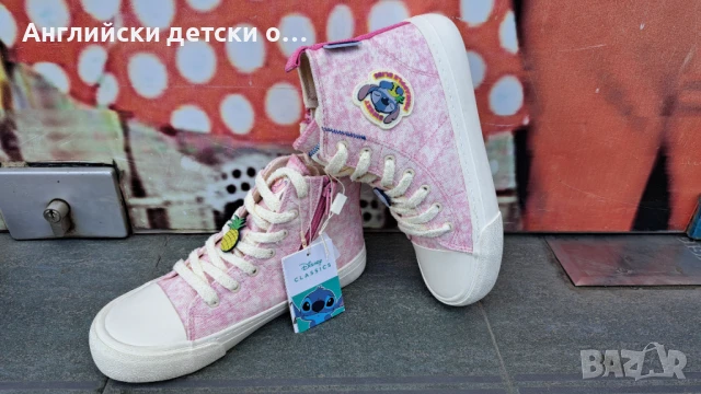 Английски детски кецове Zara със Stitch, снимка 2 - Детски обувки - 51278666
