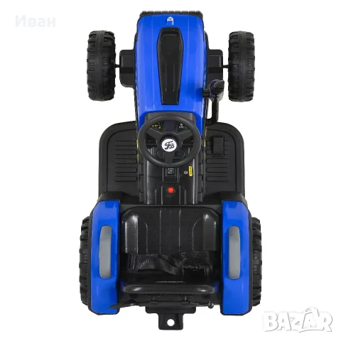 ТОП ЦЕНА!НОВО!Акумулаторен трактор с ремарке TERRON BLUE с 12V батерия,дистанционно,USB, снимка 6 - Детски велосипеди, триколки и коли - 55809501