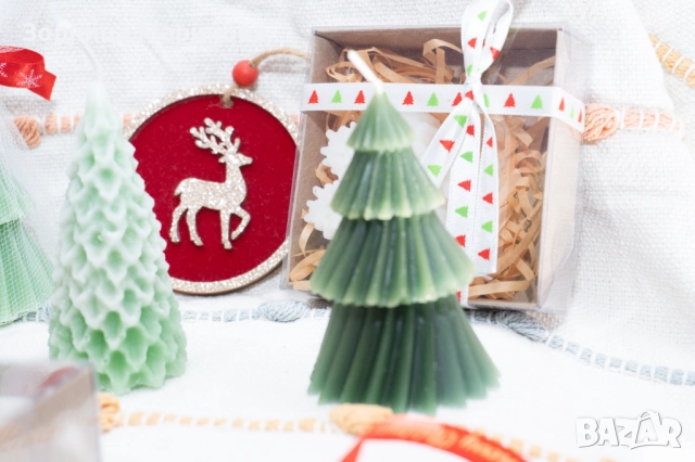 Коледни ароматни свещи, ръчна изработка, снимка 4 - Други - 52130779