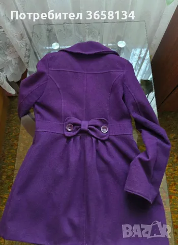 Дамско лилаво палто, снимка 3 - Палта, манта - 47992756