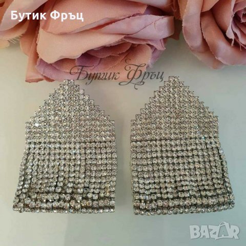 Обеци силвър, снимка 2 - Обеци - 31624351