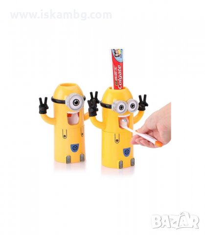 ДИСПЕНСЪР ЗА ПАСТА ЗА ЗЪБИ ВЪВ ФОРМАТА НА МИНЬОН - код 1302, снимка 3 - Други - 34048240