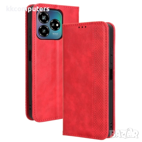 ZTE Axon 60 Lite / Blade V60 Vita Retro Magnetic Wallet Калъф и Протектор, снимка 3 - Калъфи, кейсове - 52672840