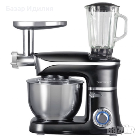 Кухненски робот 3 в 1 Royalty Line RL-PKM1900.7BG - 1900W, 6.5L купа, 1.5L блендер, снимка 7 - Блендери - 51760127