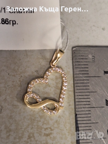 Златна висулка 0.86гр., снимка 3 - Колиета, медальони, синджири - 54327622