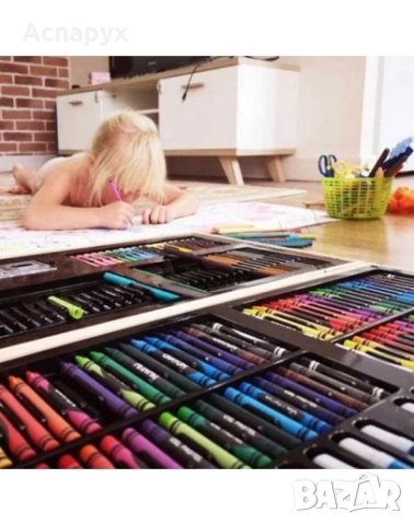 Комплект за рисуване от 180 части - моливи, флумастери, пастели, боички и др, подредени в здраво и к, снимка 2 - Рисуване и оцветяване - 40483100