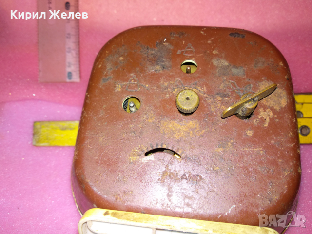 MERA-POLTIK Стар РЯДЪК ПОЛСКИ КОЛЕКЦИОНЕРСКИ МЕХАНИЧЕН БУДИЛНИК МЕРА-ПОЛТИК 26498, снимка 4 - Антикварни и старинни предмети - 44549131