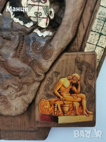 Авторска картина с дърворезба, снимка 2 - Картини - 36653860