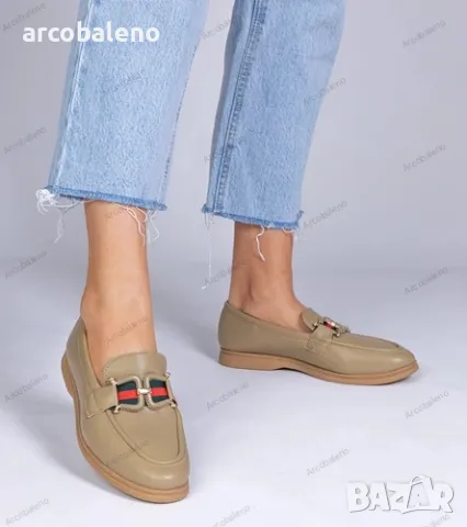 Дамски мокасини от еко кожа с декорация Kalenda, 2цвята , снимка 2 - Дамски ежедневни обувки - 49924607