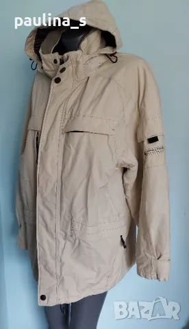 "Trek & travel" SympaTex / мъжко яке за спорт на открито, тип парка с вата и качулка / голям размер 