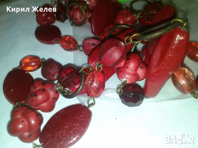 АРТ КОЛИЕ ПОЛИМЕРНА ГЛИНА и МЕСИНГ РЪЧНА ИЗРАБОТКА ВИНТИДЖ СТИЛ 15372, снимка 3 - Колиета, медальони, синджири - 29614689