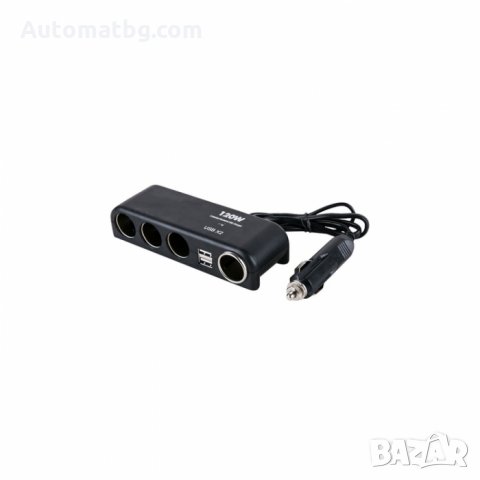 Разклонител за запалка Automat, 4 гнезда, 2 USB, 12V, 24V, снимка 2 - Аксесоари и консумативи - 33738675