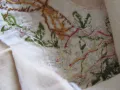 Винтидж Калъфка за възглавница,ръчна бродерия, кадифе 52х40см., снимка 6