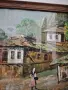 Стара картина масло пейзаж, снимка 4