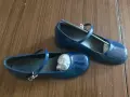 Тъмносини дамски обувки с дебел среден ток, снимка 2