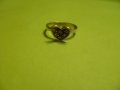 Сребърен пръстен - сърце, снимка 1 - Пръстени - 35422323
