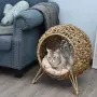 PawHut Ратанова къщичка за котки с възглавница, снимка 11