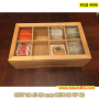Кутия за съхранение на чай със стъклен капак и 8 отделения плюс чекмедже - КОД 4098, снимка 11