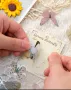 20 бр пастелни пеперуди самозалепващи лепенки стикери декор ръчна изработка украса лепенка, снимка 3