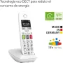 Безжичен стационарен телефон Gigaset DECT E290 големи бутони – Бял.  Има български език, снимка 7