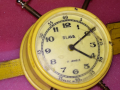 SLAVA MADE in USSR Стар КОЛЕКЦИОНЕРСКИ РУСКИ БУДИЛНИК МЕХАНИЧЕН НАСТОЛЕН ЧАСОВНИК СЛАВА СССР 30933, снимка 10