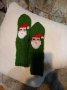 Ръчно плетени детски Коледни чорапи, дължина на ходилото 20 см.
