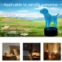 Холограмна 3D LED лампа Лабрадор,RGB Седемцветен Интелигентен Контрол,USB, снимка 13
