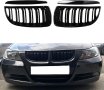 Двойни M Бъбреци Решетки за BMW 3 E90 E91 Черен Гланц 2005-2008г., снимка 2