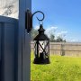 Нов Висящ фенер Външна безжична метална стенна лампа Винтидж декор