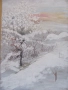 Картина акрилни бои -зима , картон ,48х34см., снимка 6